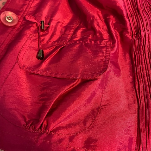 Vintage reversible pink button jacket floral solid - Picture 10 of 15